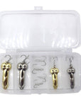 Lushazer Dd Spoon 8Pcs/Lot Fishing Bait 5G 10G Silver Gold Spinnerbait Metal-LUSHAZER Official Store-4 baits with 4 hooks-Bargain Bait Box