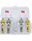 Lushazer Dd Spoon 8Pcs/Lot Fishing Lure 5G 10G Silver Gold Metal Fishing Bait-LUSHAZER Direct Store-2pcs 10g and 2pcs 5g-Bargain Bait Box
