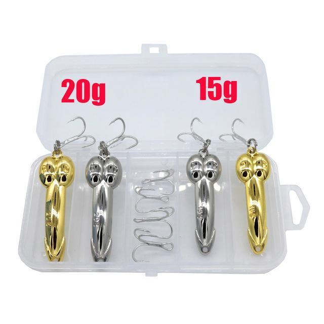 Lushazer Dd Spoon 8Pcs/Lot Fishing Lure 5G 10G Silver Gold Metal Fishing Bait-LUSHAZER Direct Store-2pcs 15g 2pcs 20g-Bargain Bait Box