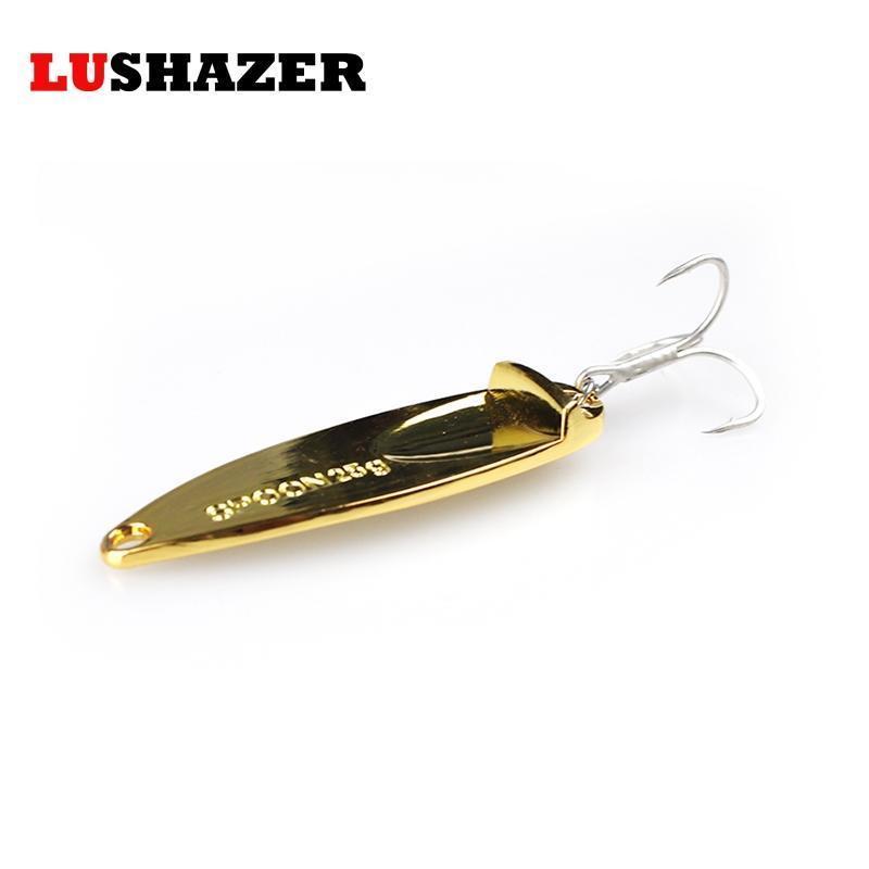 Lushazer Fishing Bait 15G 20G 25G Carp Fishing Wobbler Spoon Lure Metal Baits-LUSHAZER Official Store-15g Silver-Bargain Bait Box