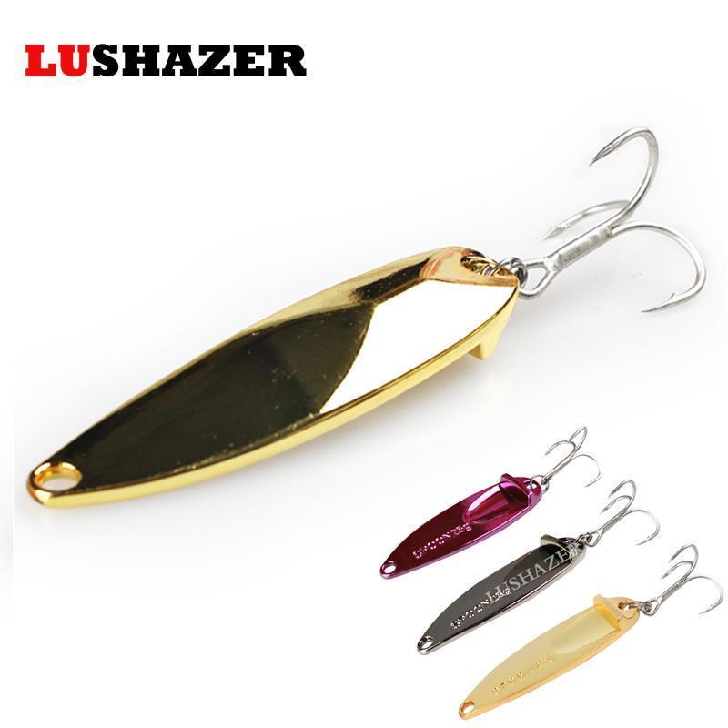 Lushazer Fishing Bait 15G 20G 25G Carp Fishing Wobbler Spoon Lure Metal Baits-LUSHAZER Official Store-15g Silver-Bargain Bait Box