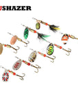 Lushazer Fishing Spinner Bait 2.5-4.5G Spoon Lure Metal Baits Treble Hook Isca-LUSHAZER Official Store-A-Bargain Bait Box