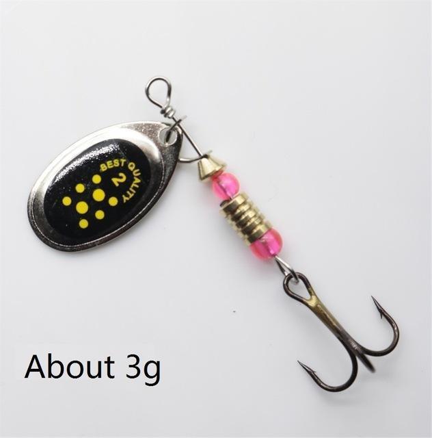 Lushazer Fishing Spinner Bait 2.5-4.5G Spoon Lure Metal Baits Treble Hook Isca-LUSHAZER Official Store-E-Bargain Bait Box