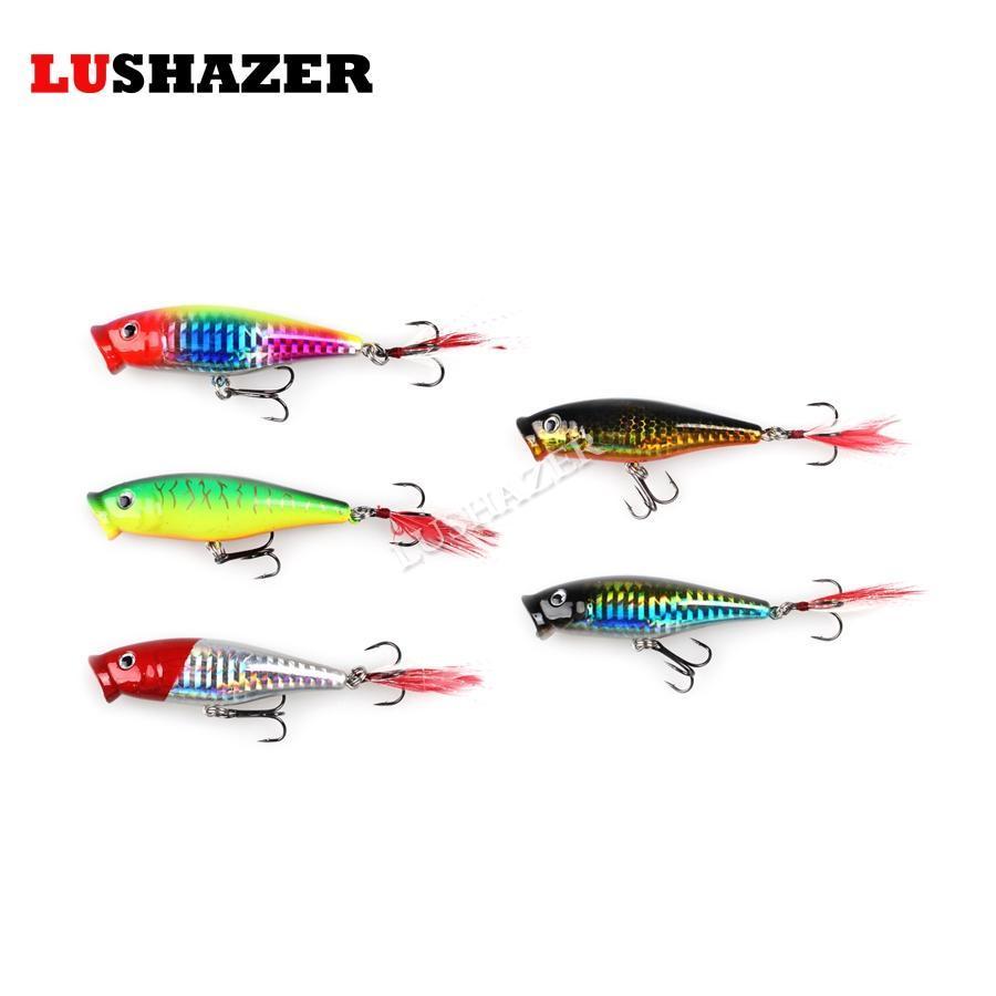 Lushazer Popper Fishing Lures Crankbait 8G 7.5Cm Fishing Wobbler Isca-LUSHAZER Official Store-A-Bargain Bait Box
