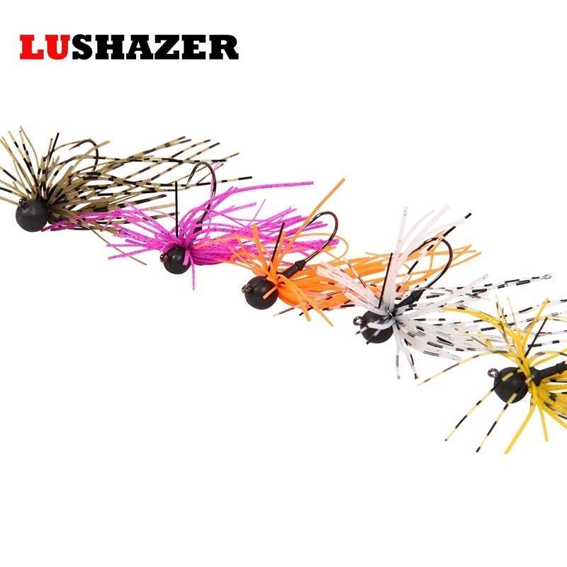 Lushazer Tungsten Fishing Weights Hooks Rubber Jig 3.5G Lead Jig Head Fishing-LUSHAZER Official Store-A-Bargain Bait Box
