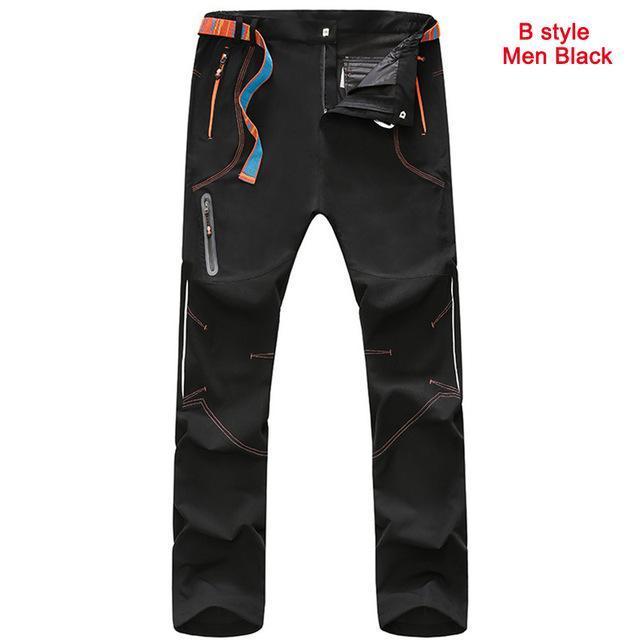 Lutu Brand Hiking Pants Men Summer Quick Dry Breathable Trekking Pant For-fishing pants-Freestep Co.,Ltd Store-B men black-Asian Size L-Bargain Bait Box