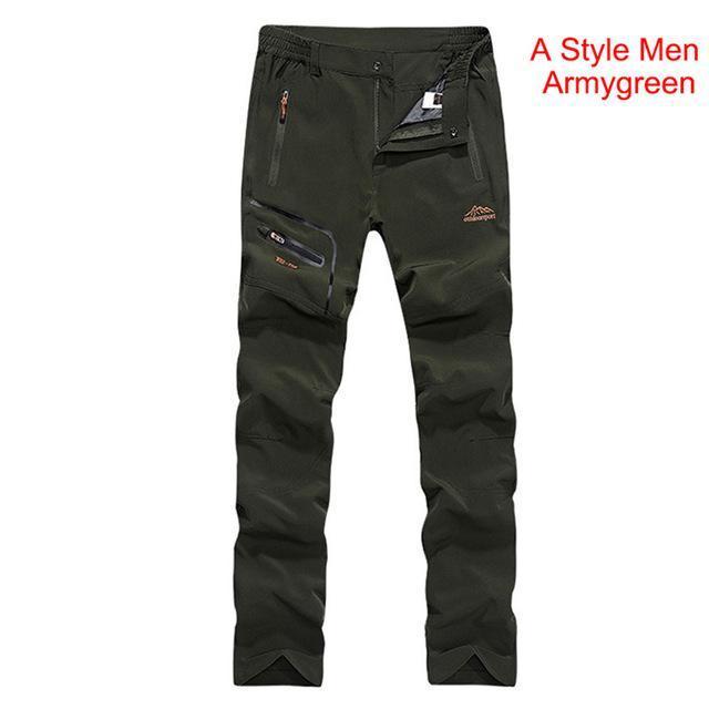 Lutu Summer Quick Dry Hiking Pants Men Breathable Outdoor Sports Thin Trousers-fishing pants-Freestep Co.,Ltd Store-A men armygreen-Asian Size L-Bargain Bait Box