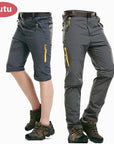 Lutu Summer Quick Dry Hiking Pants Men Breathable Outdoor Sports Thin Trousers-fishing pants-Freestep Co.,Ltd Store-B men gray-Asian Size L-Bargain Bait Box