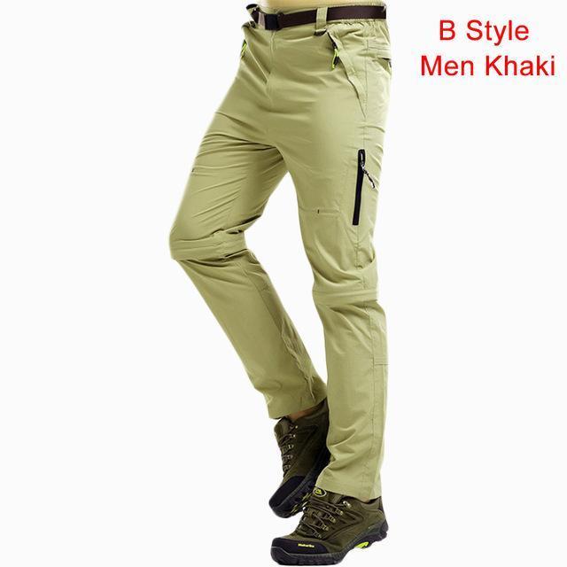Lutu Summer Quick Dry Hiking Pants Men Breathable Outdoor Sports Thin Trousers-fishing pants-Freestep Co.,Ltd Store-B men khaki-Asian Size L-Bargain Bait Box