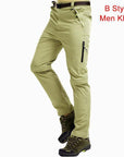 Lutu Summer Quick Dry Hiking Pants Men Breathable Outdoor Sports Thin Trousers-fishing pants-Freestep Co.,Ltd Store-B men khaki-Asian Size L-Bargain Bait Box