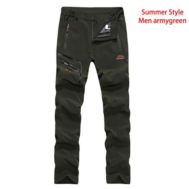 Lutu Thin Hiking Pants Men Sports Pants Quick Dry Breathable Outdoor Trousers-Freestep Co.,Ltd Store-summer men armygreen-Asian size L-Bargain Bait Box