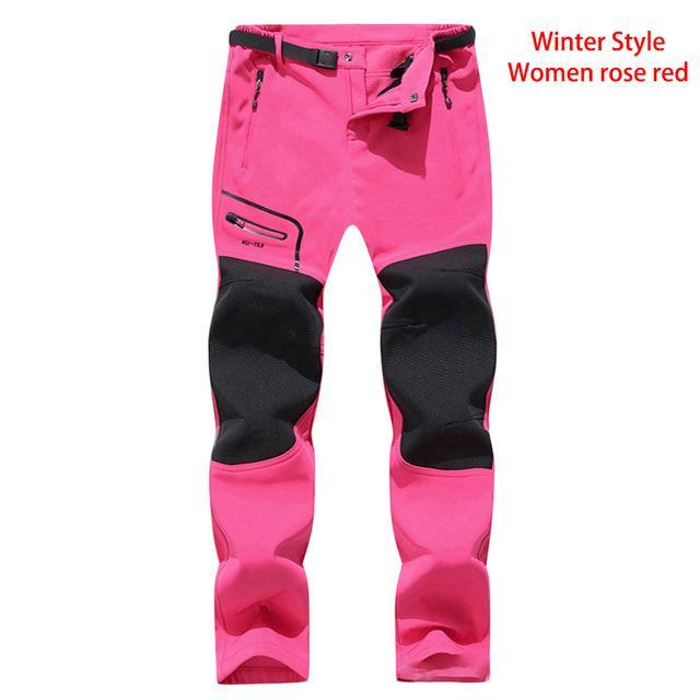 Lutu Thin Hiking Pants Men Sports Pants Quick Dry Breathable Outdoor Trousers-Freestep Co.,Ltd Store-winter women rosered-Asian size L-Bargain Bait Box