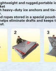 Luxury Ice Fishing Tentanti-Cold Anti-Fire Waterproof Ice Fishing Tent House-Ice Fishing Shelters-Bargain Bait Box-Red-Bargain Bait Box