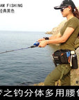 M18 High End Split Waist Pack Leg Bags Messenger Rod Tackle Bag 2000D Nylon-Fishing Rod Bags & Cases-Bargain Bait Box-Black-Bargain Bait Box