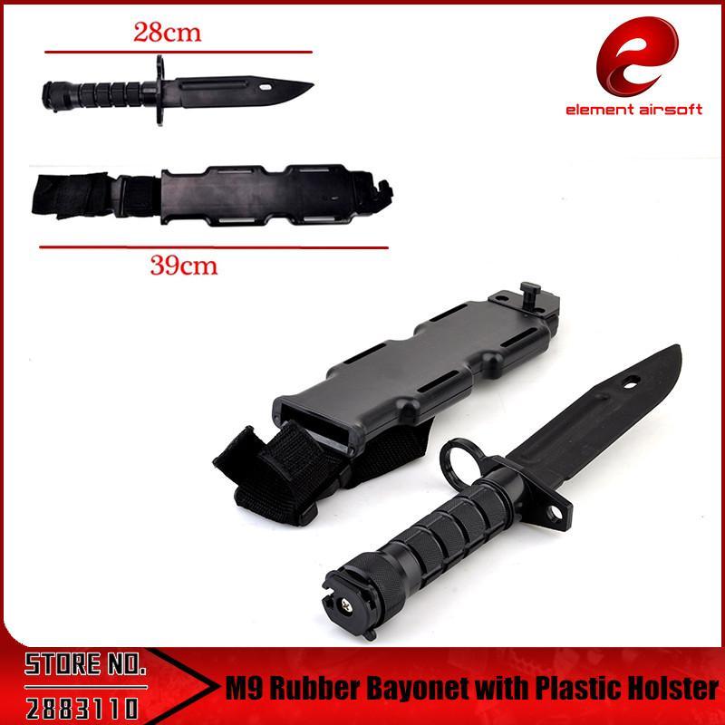 M9 Tactical Training Dagger Cosplay Plastics Knife Hunting Rubber Training-profession tactical product Store-DE-Bargain Bait Box