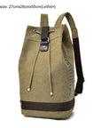 Male Foldable Canvas Bucket Rucksack Tactical Military Backpack Travel Hiking-Climbing Bags-Let's Travel Store-Big khaki-Bargain Bait Box