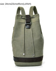 Male Foldable Canvas Bucket Rucksack Tactical Military Backpack Travel Hiking-Climbing Bags-Let's Travel Store-Small army green-Bargain Bait Box