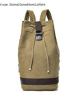 Male Foldable Canvas Bucket Rucksack Tactical Military Backpack Travel Hiking-Climbing Bags-Let's Travel Store-Small khaki-Bargain Bait Box