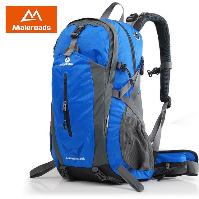 Maleroads 40L 50L Outdoor Camping Hiking Backpack Waterproof Travel Mochilas-Maleroads Authorised Store-Blue-30 - 40L-Bargain Bait Box