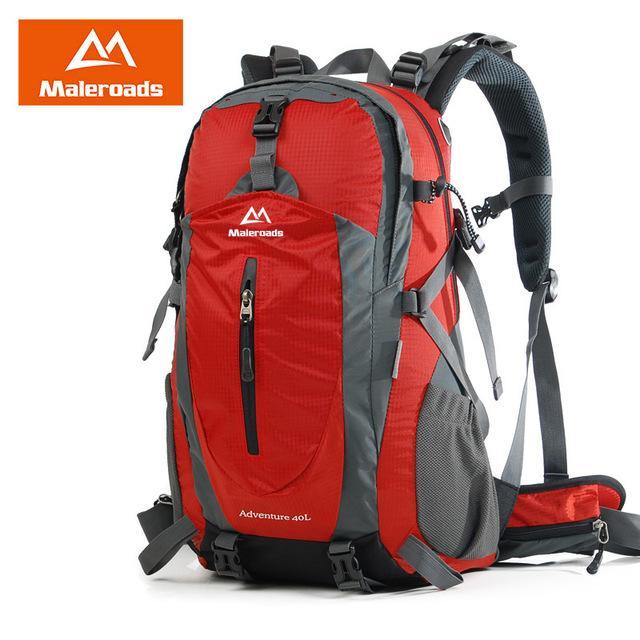 Maleroads 40L 50L Outdoor Camping Hiking Backpack Waterproof Travel Mochilas-Maleroads Authorised Store-Red-30 - 40L-Bargain Bait Box