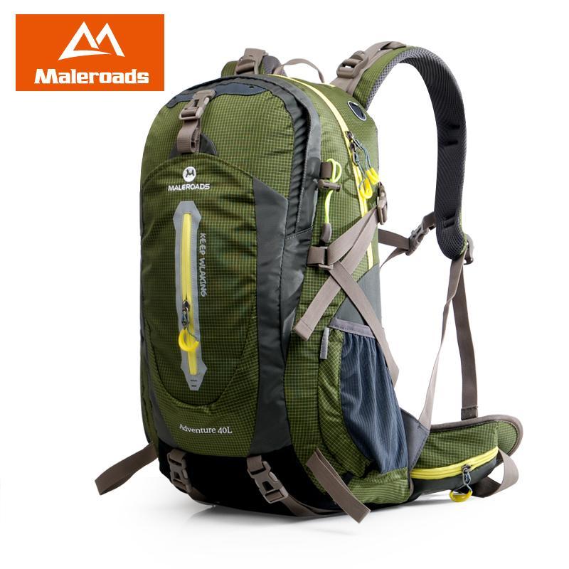 Maleroads 40L Hiking Backpack Trekking Rucksack Travel Backpack Outdoor Sport-Maleroads Outdoor Sport Store-Army Green 40L-Bargain Bait Box