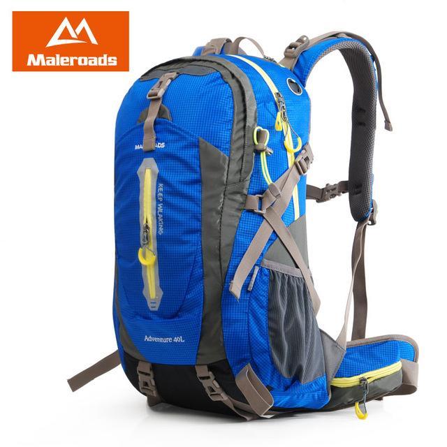 Maleroads 40L Hiking Backpack Trekking Rucksack Travel Backpack Outdoor Sport-Maleroads Outdoor Sport Store-Blue 40L-Bargain Bait Box