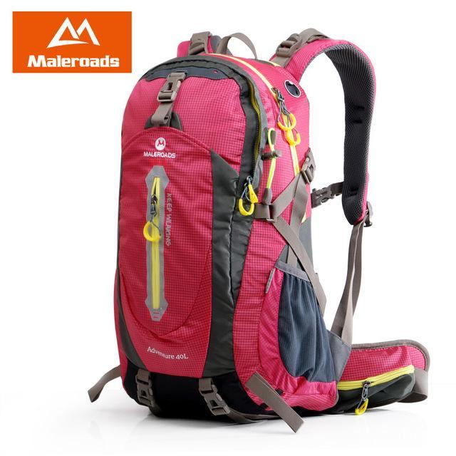 Maleroads 40L Hiking Backpack Trekking Rucksack Travel Backpack Outdoor Sport-Maleroads Outdoor Sport Store-Rose Red 40L-Bargain Bait Box