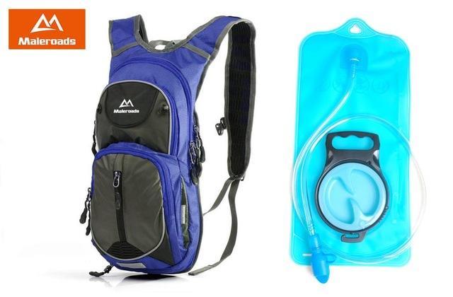 Maleroads Profession Riding Backpack Bicycle Rucksack And 2L Water Bag Tpu-Maleroads Official Store-Blue and 2L bag-Bargain Bait Box