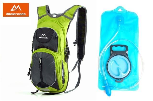 Maleroads Profession Riding Backpack Bicycle Rucksack And 2L Water Bag Tpu-Maleroads Official Store-Green and 2L bag-Bargain Bait Box