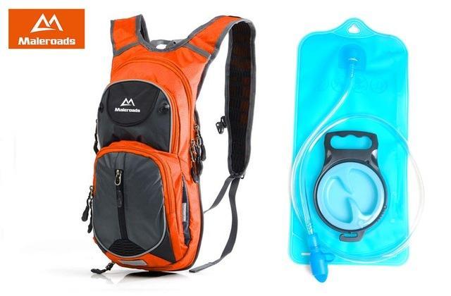 Maleroads Profession Riding Backpack Bicycle Rucksack And 2L Water Bag Tpu-Maleroads Official Store-Orange and 2L bag-Bargain Bait Box