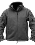 Man Fleece Tactical Softshell Jacket Outdoor Thermal Sport Hiking Polar Hooded-Sporting Supllies Store-grey-S-Bargain Bait Box