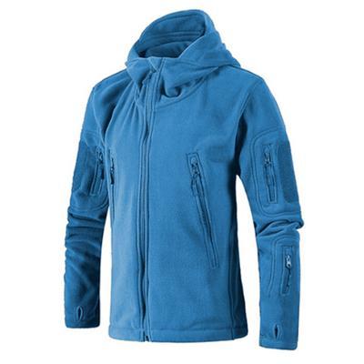 Man Fleece Tactical Softshell Jacket Outdoor Thermal Sport Hiking Polar Hooded-Sporting Supllies Store-navy blue-S-Bargain Bait Box