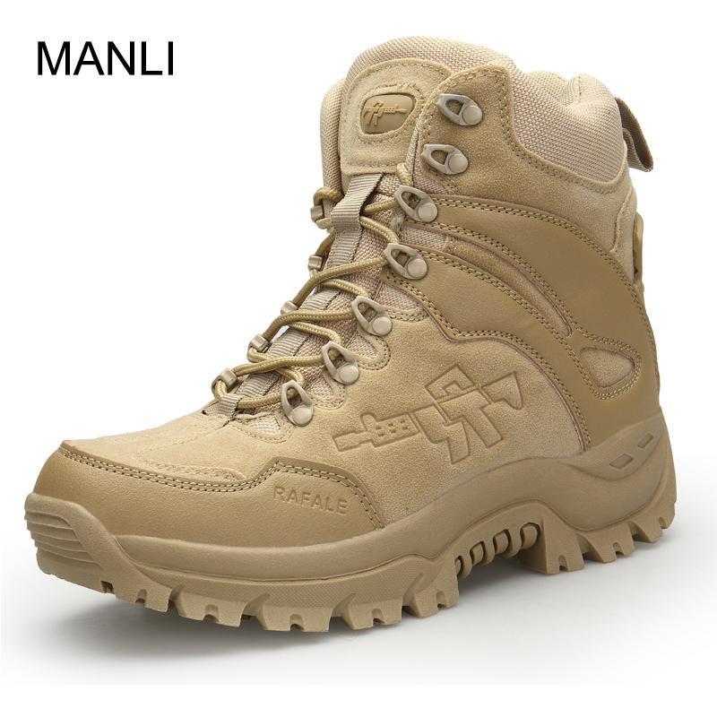 Manli Outdoor Hiking Climbing Shoes Tactical Camping Shoes Men'S Boots-UNWIND Store-sand color-7-Bargain Bait Box