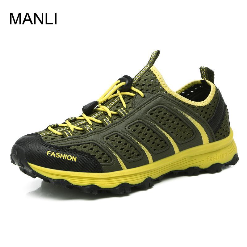 Manli Outdoor Men Camping Hiking Shoes Woman Breathable Sport Shoes Sandals-UNWIND Store-Blue-4-Bargain Bait Box