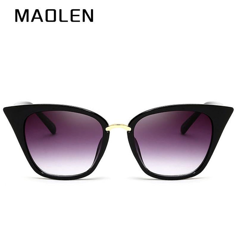 Maolen Women Cat Eye Sunglasses Fashion Mirror Cat Eye Sun Glasses-Sunglasses-MAOLEN Sunglasses Store-C1-Bargain Bait Box