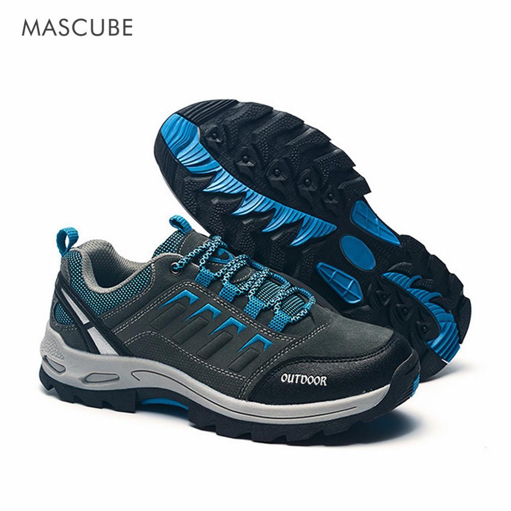 Mascube High Quality Men Women Hiking Shoes Mountain Climbing Man Outdoor Hiking-Healthier Store-Blue-5.5-Bargain Bait Box