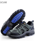 Mascube Men Mountain Climbing Shoes Trekking Waterproof Breathable Sneakers Male-Healthier Store-Gray Royal Blue-5.5-Bargain Bait Box