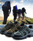 Mascube Men Mountain Climbing Shoes Trekking Waterproof Breathable Sneakers Male-Healthier Store-Orange Red-5.5-Bargain Bait Box