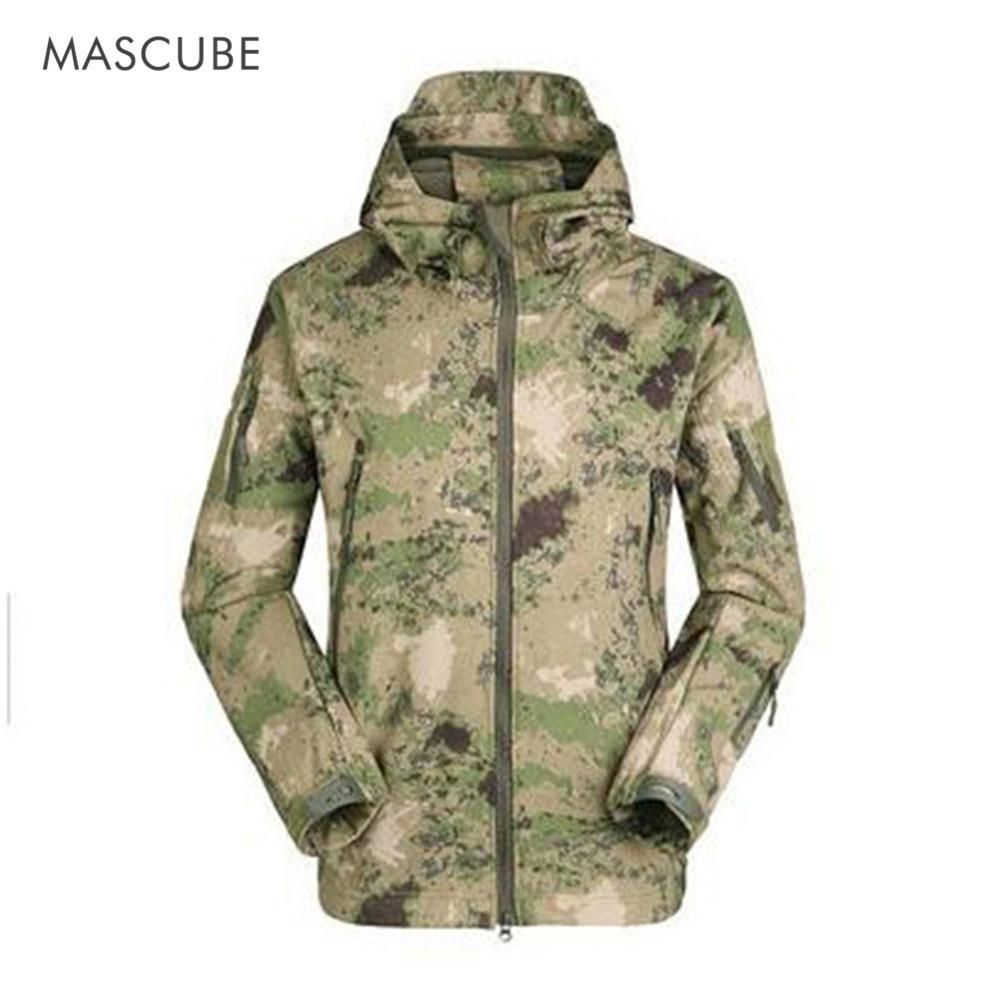Mascube Outdoor Military Climbing Down Coat Warm Softshell Jacket Men Leisure-Healthier Store-yellow-S-Bargain Bait Box