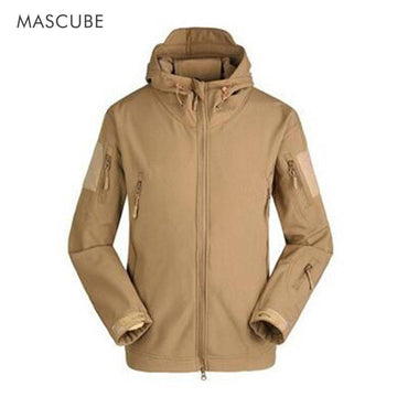 Mascube Outdoor Military Climbing Down Coat Warm Softshell Jacket Men Leisure-Healthier Store-yellow-S-Bargain Bait Box