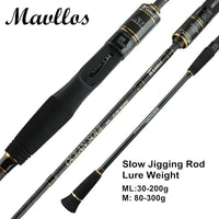Mavllos 1.95M Ml/M Slow Jigging Fishing Rod 2 Section L.W. 30-200G/80-300G Ultra-Spinning Rods-Mavllos Fishing Tackle Store-White-Bargain Bait Box