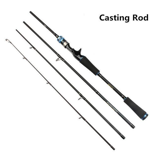 Mavllos 2.1M 4 Sections Portable Carbon Fishing Casting Rod M Power Cw 5-15G-Baitcasting Rods-Mavllos Fishing Tackle Store-Black-Bargain Bait Box