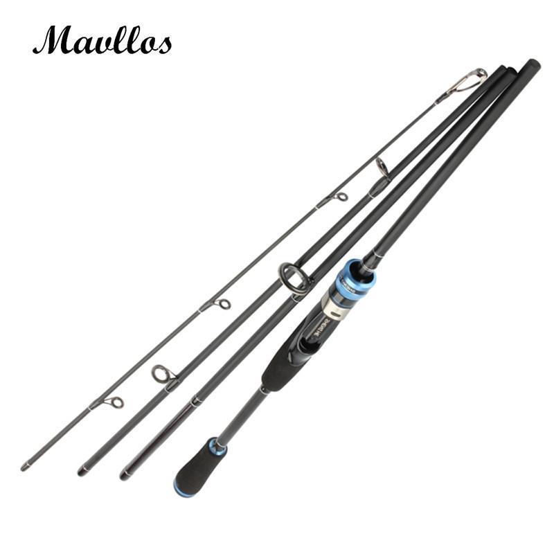 Mavllos 2.1M 4 Sections Portable Carbon Fishing Casting Rod M Power Cw 5-15G-Baitcasting Rods-Mavllos Fishing Tackle Store-Blue-Bargain Bait Box