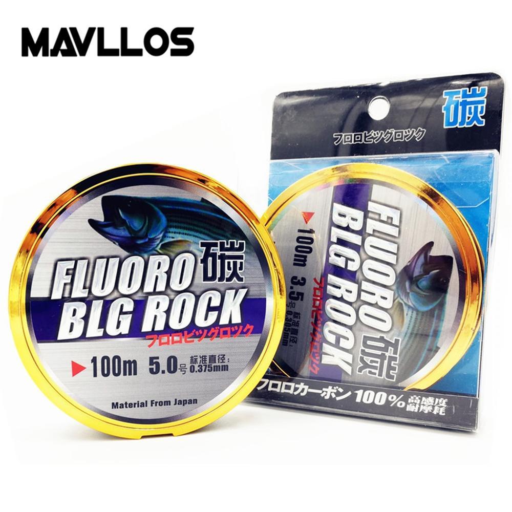 Mavllos Fluorocarbon Coating Nylon Fishing Line 100M Super Strong Leader-Mavllos Official Store-White-0.4-Bargain Bait Box