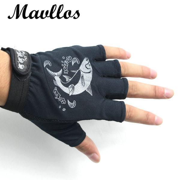 Mavllos Gloves Men Waterproof 1 Pair Half-Finger Breathable Anti-Slip Durable-Gloves-Bargain Bait Box-Black-One Size-Bargain Bait Box