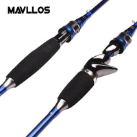 Mavllos Ml 2 Tips Cheap Carbon Fiber Casting Spinning Fishing Rod 1.8M 2.1M 2-Baitcasting Rods-Mavllos Fishing Tackle Store-Blue-1.8 m-Bargain Bait Box