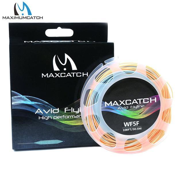 Maximumcatch 100Ft 3/4/5/6/7/8Wt Avid Weight Forward Fly Line Double Color-MAXIMUMCATCH Fishing Solution Store-Power Blue Orange-3WT-Bargain Bait Box