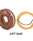 Maximumcatch 12Ft/13Ft Tenkara Fly Line With Wooden Line Holder Kit Braided-MAXIMUMCATCH Official Store-12FT Gold-Bargain Bait Box