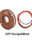Maximumcatch 12Ft/13Ft Tenkara Fly Line With Wooden Line Holder Kit Braided-MAXIMUMCATCH Official Store-12FT Orange Black-Bargain Bait Box