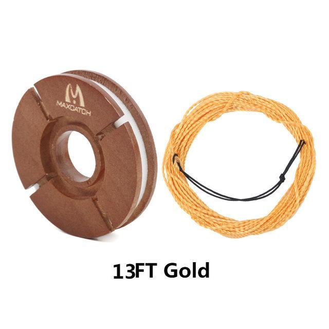 Maximumcatch 12Ft/13Ft Tenkara Fly Line With Wooden Line Holder Kit Braided-MAXIMUMCATCH Official Store-13FT Gold-Bargain Bait Box